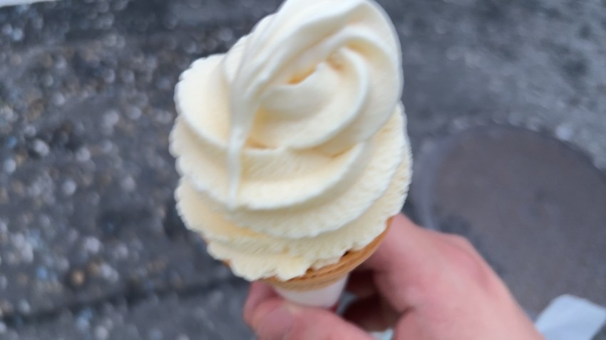 食後のソフトクリーム