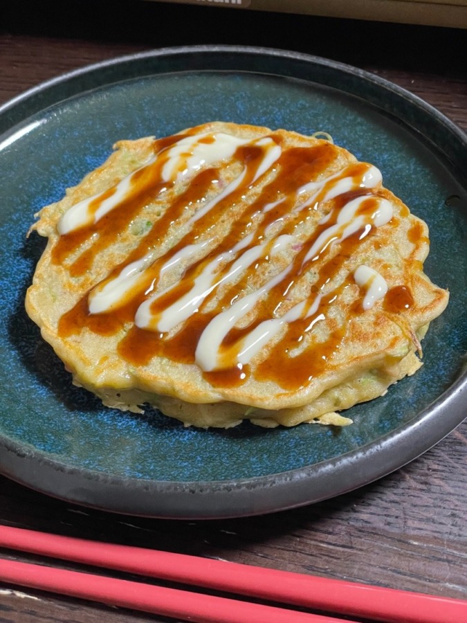 残りものでお好み焼き