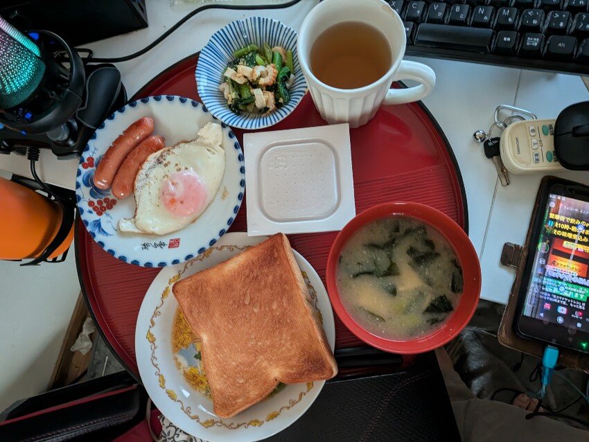 本日の朝飯