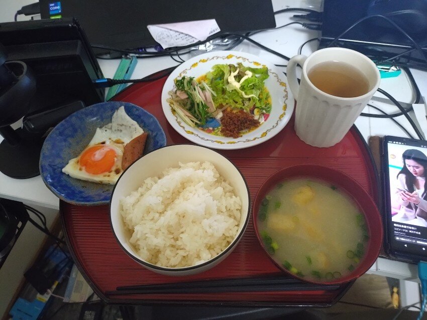 本日の朝飯