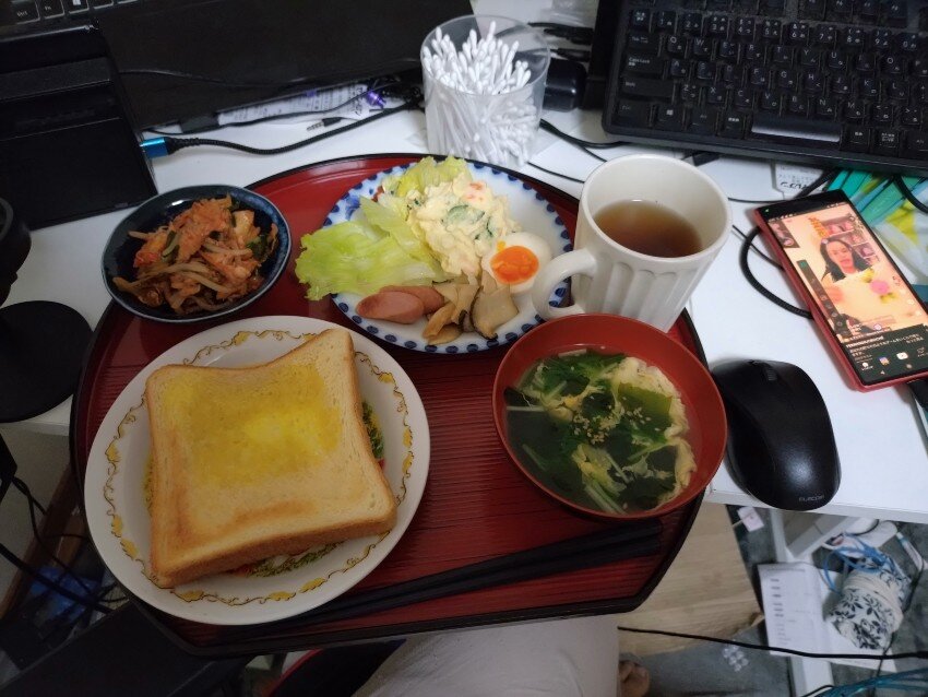 本日の朝飯