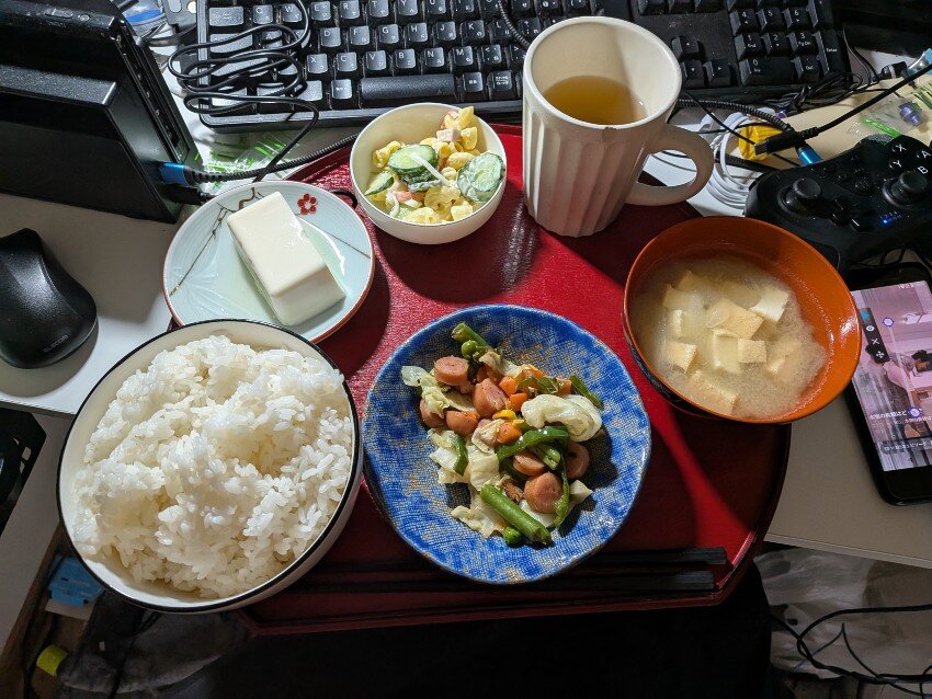 本日の朝飯