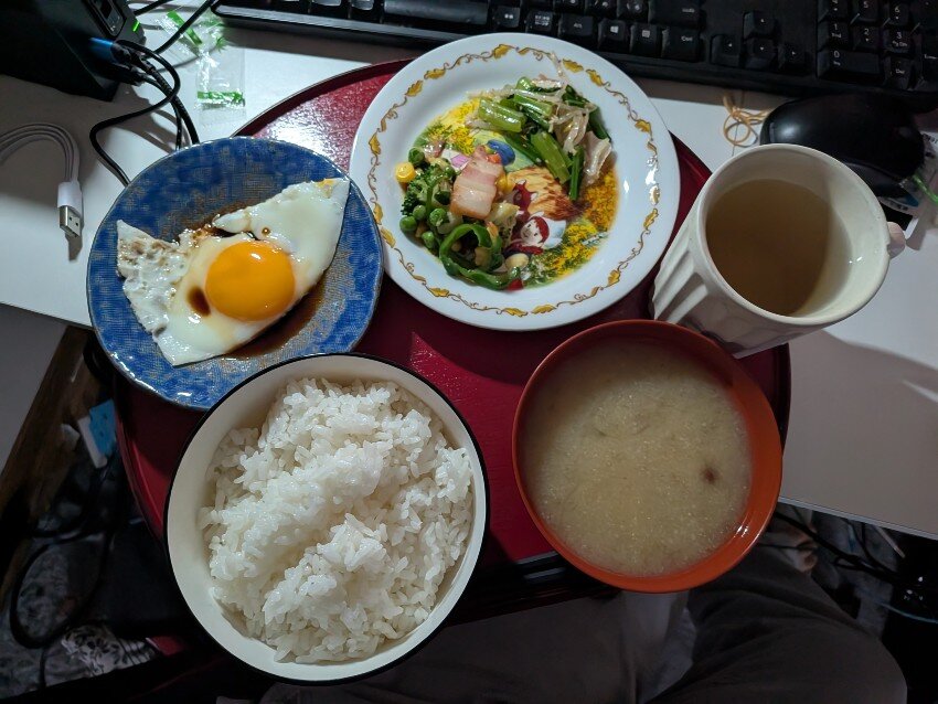 本日の朝飯