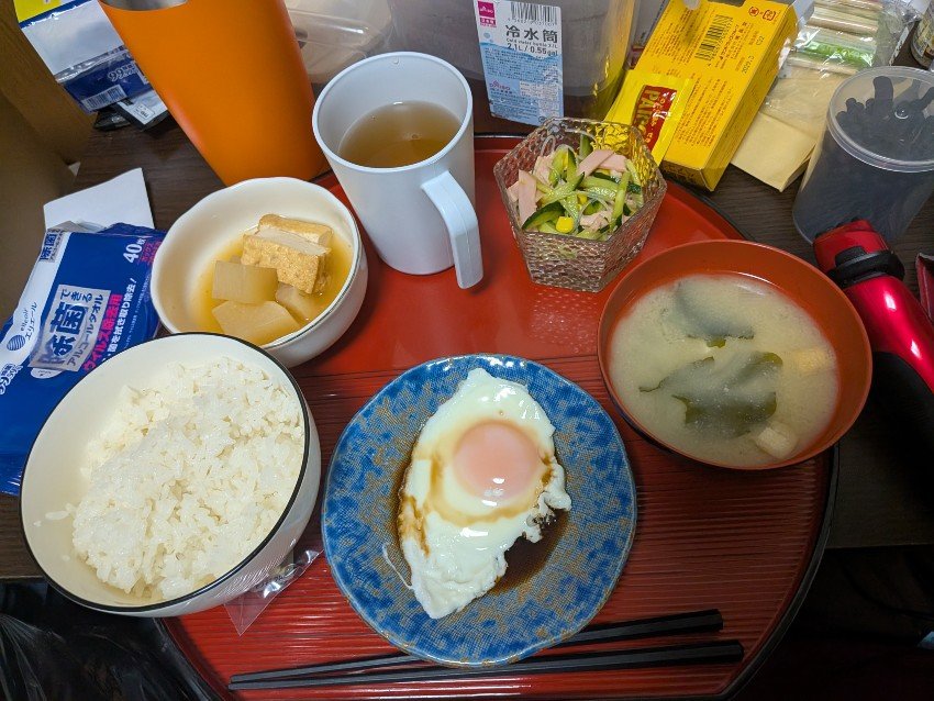 本日の朝飯
