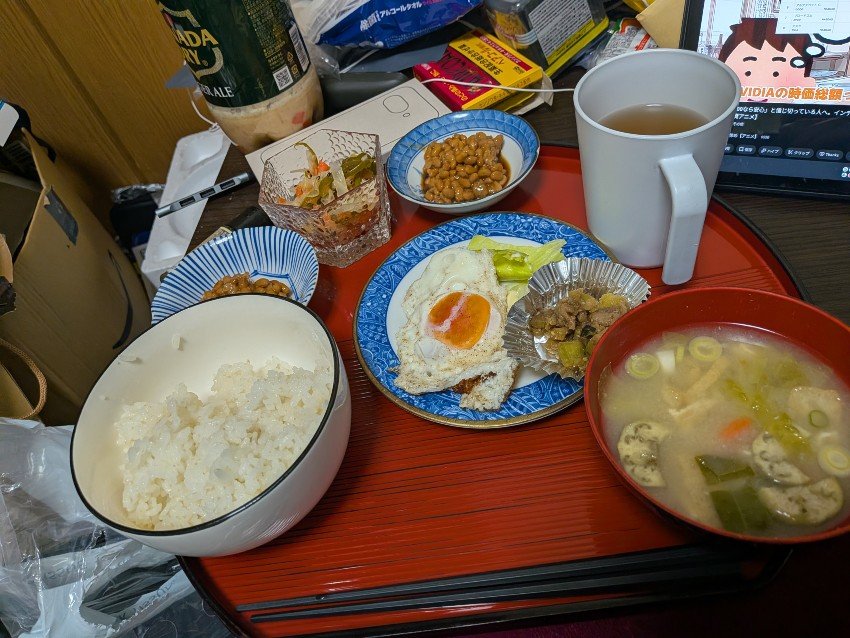 本日の朝飯
