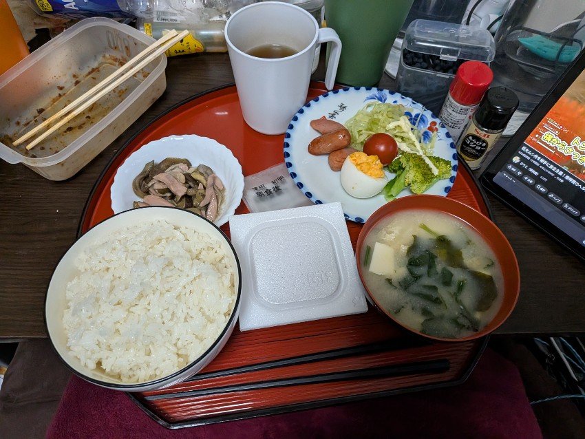 本日の朝飯