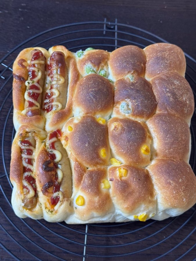 ちぎりパン4種焼きました